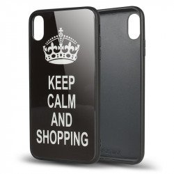 iPhone Xr 6.1in Design Tempered Glass Hybrid Case (Shopping)